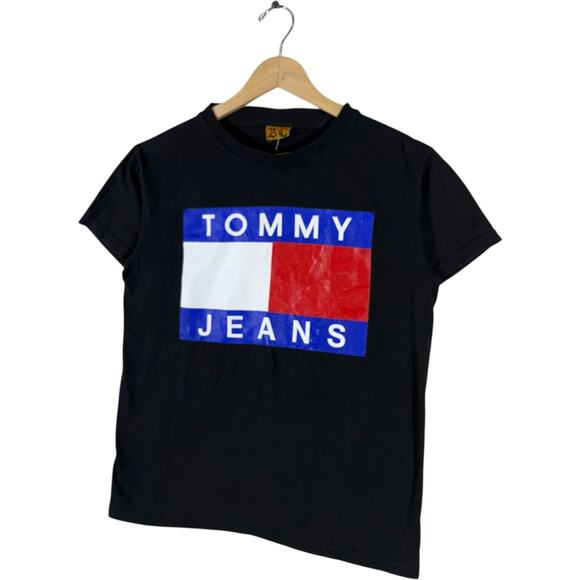 Vintage Tommy Jeans Bootleg Logo Tee Medium - Picture 3 of 7